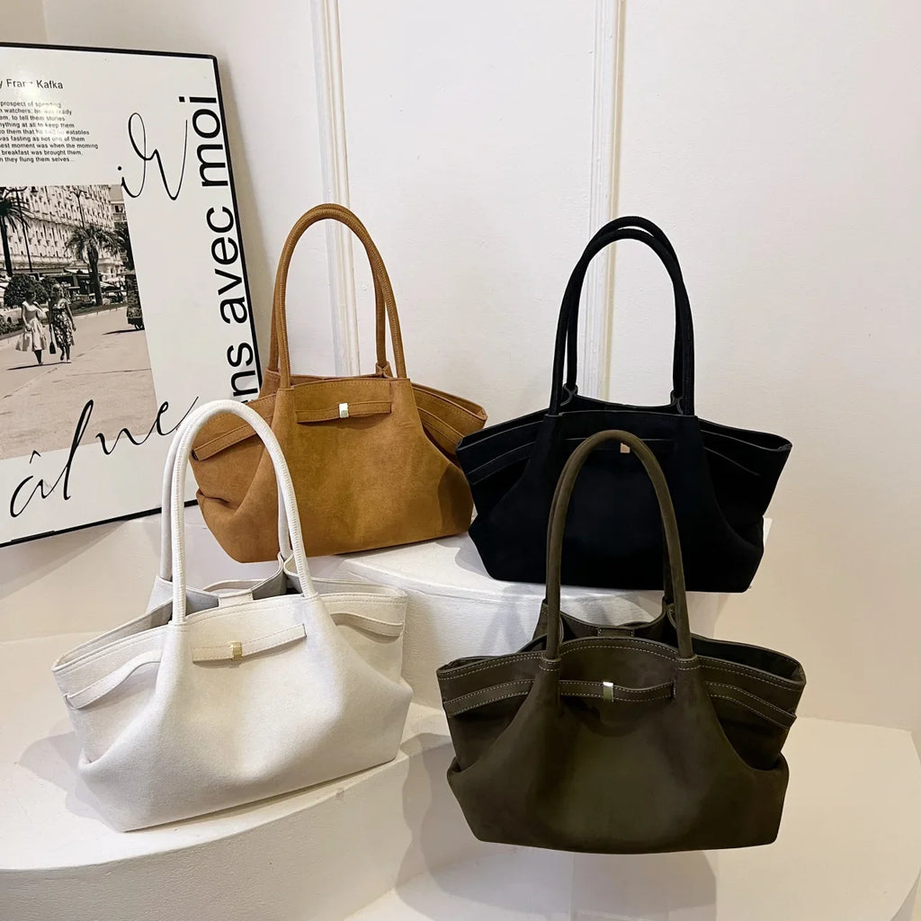 Amblot Minimal suede tote bag