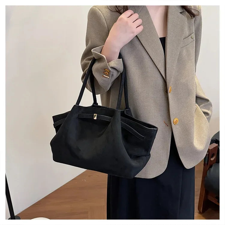 Amblot Minimal suede tote bag