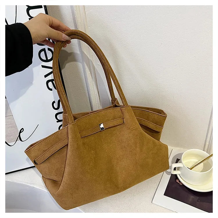 Amblot Minimal suede tote bag
