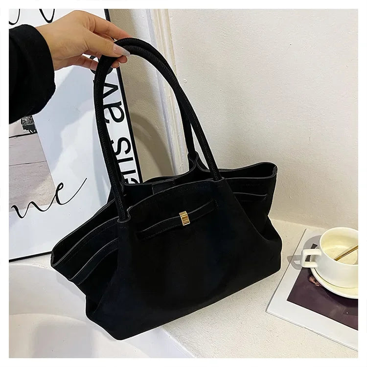 Amblot Minimal suede tote bag