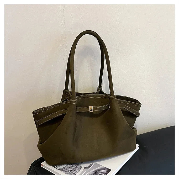 Amblot Minimal suede tote bag
