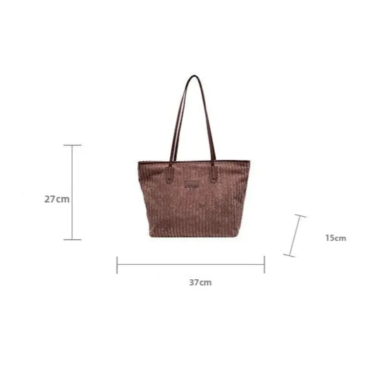 Amblot Minimalist corduroy tote bag for everyday wear