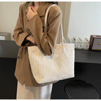 Amblot Minimalist corduroy tote bag for everyday wear