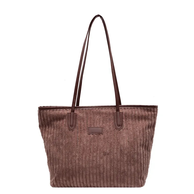 Amblot Minimalist corduroy tote bag for everyday wear