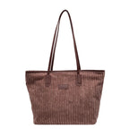Amblot Minimalist corduroy tote bag for everyday wear