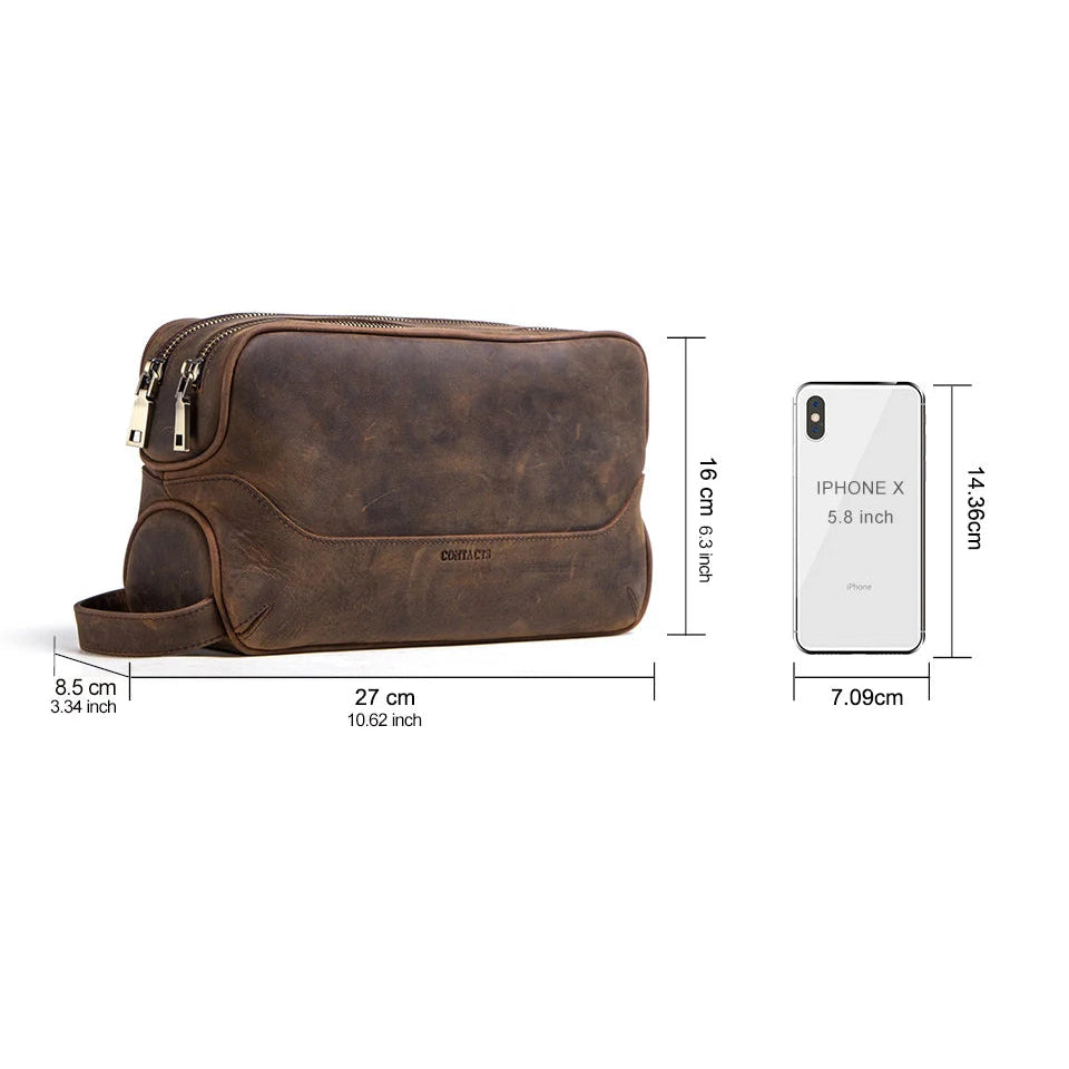 Amblot Minimalist leather toiletry bag