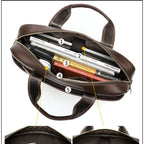 Amblot Modern leather briefcase with handle