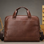 Amblot Modern leather briefcase with handle