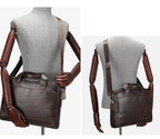 Amblot Modern leather briefcase with handle