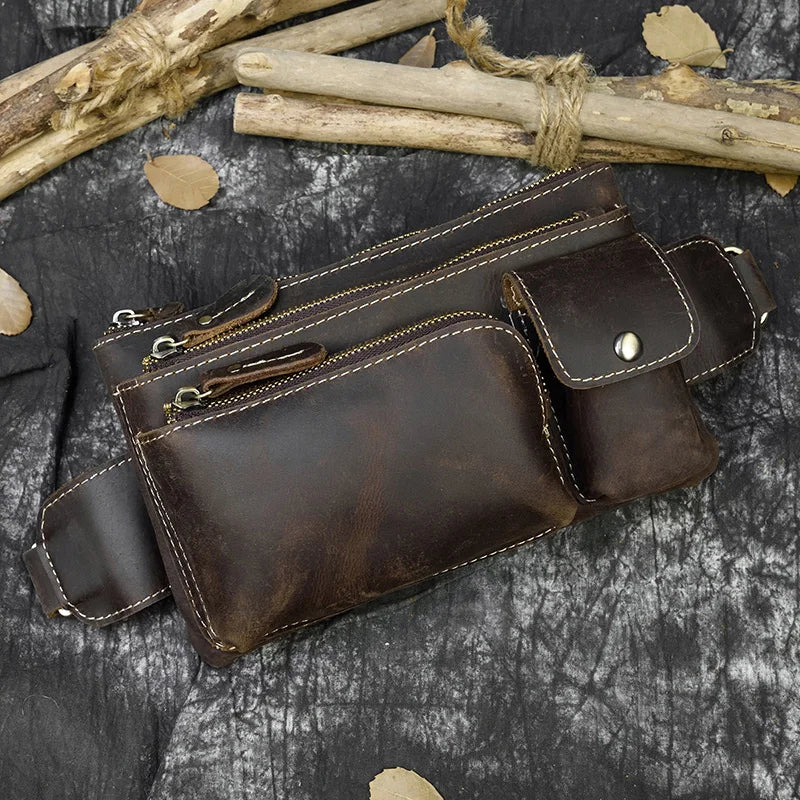 Amblot Modern leather bum bag