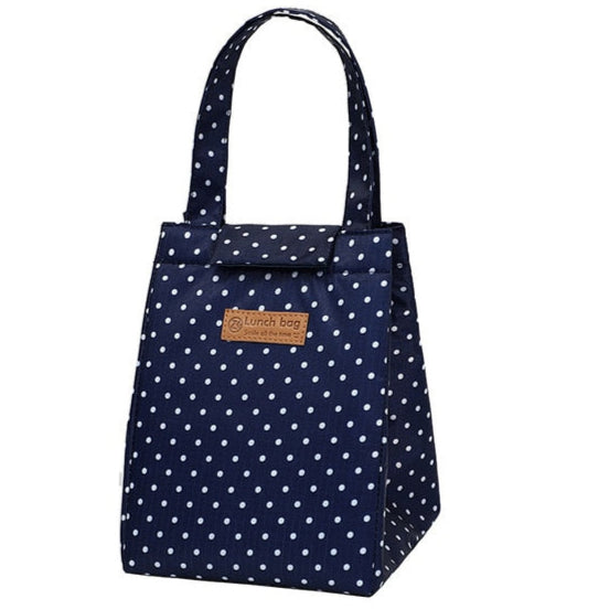 Amblot Navy blue insulated lunch tote bag