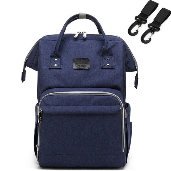 Sac à dos à langer bleu marine