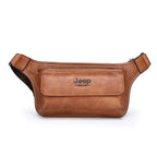Amblot Orange Outdoor leather bum bag