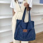 Amblot Oversized denim tote bag