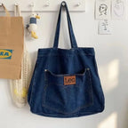 Amblot Oversized denim tote bag