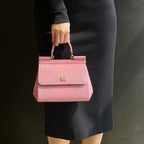 Amblot Pink Elegant leather handbag