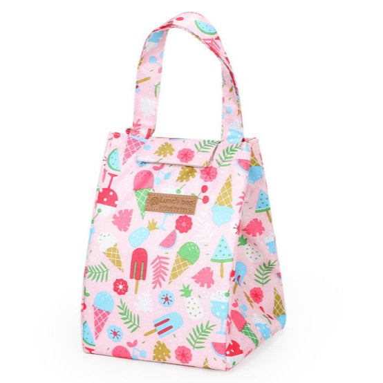Amblot Pink insulated lunch tote bag