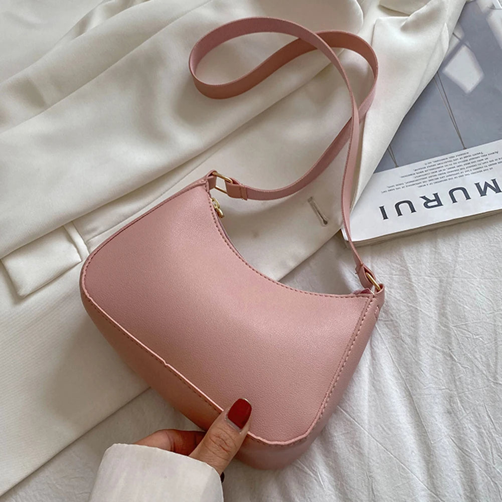 Amblot Pink Minimal leather sling crossbody
