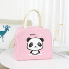 Amblot Pink panda insulated lunch tote bag