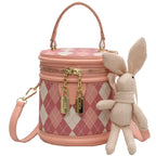Amblot Pink Vintage leather shoulder bag