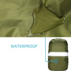 Khaki waterproof backpack rain cover