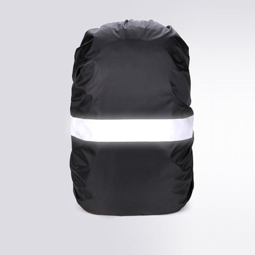 Black waterproof backpack rain cover