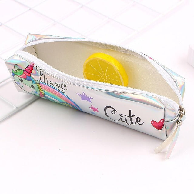 "Be cool" unicorn pencil case for kids