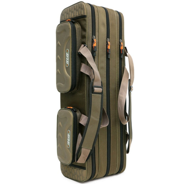 3-compartment fishing rod carrying bag