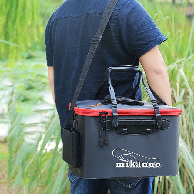 Fishing fish storage bag with built-in oxygen pump