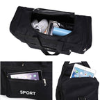 Black sports duffel bag
