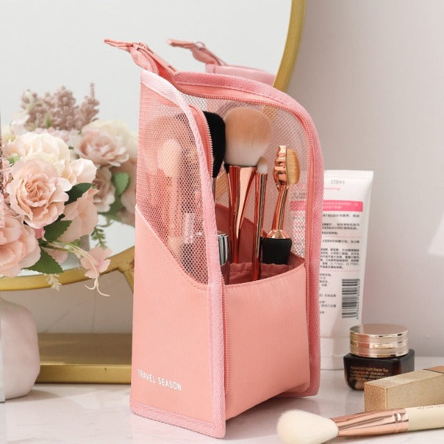 Pink makeup bag