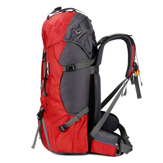 Red large hiking backpack