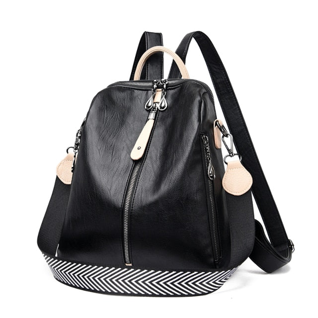 Black convertible backpack purse