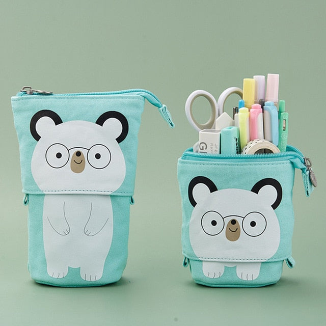 Trousse Pot à Crayons Ours Blanc