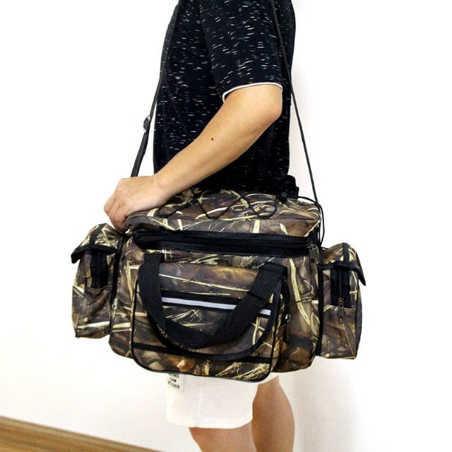 Camo waterproof fishing shoulder bag