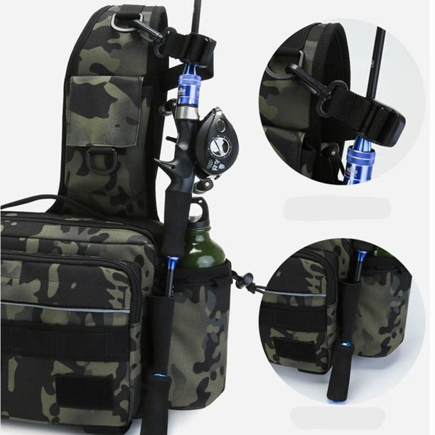 Camo tactical fishing tackle bag