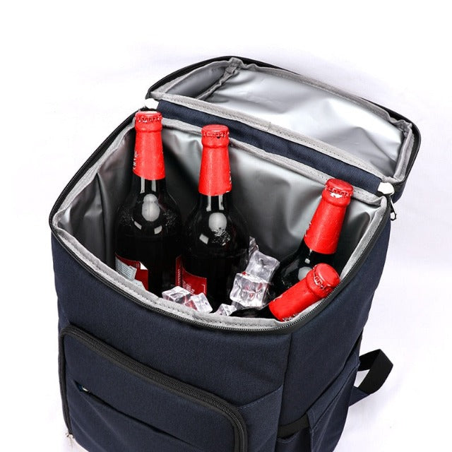 Navy blue cooler backpack