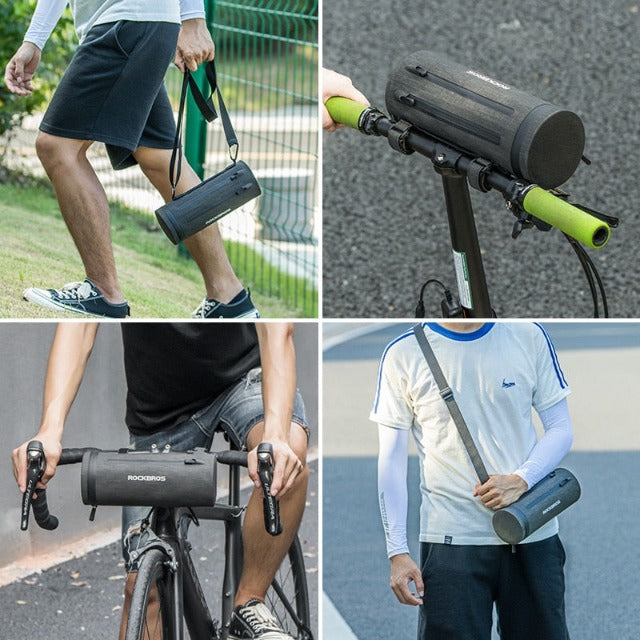 Waterproof handlebar tube bag for bike