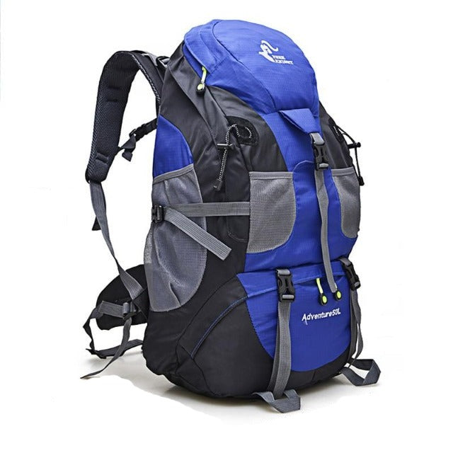 Blue large hiking backpack