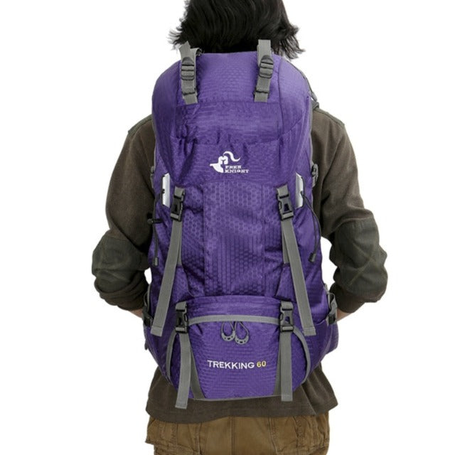 Purple large camping backpack