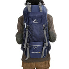 Navy blue large hiking backpack