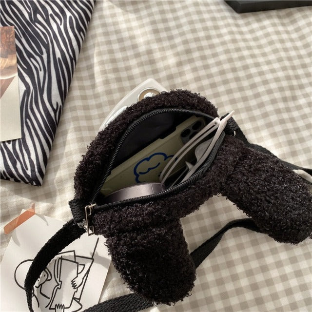 Kids’ bunny plush handbag