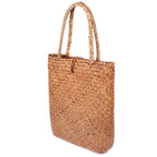 Boho rattan shopper bag