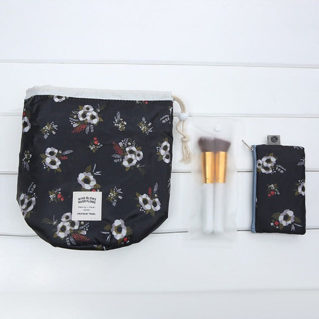 Flowers cosmetic bag