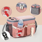 Large pink stroller diaper bag