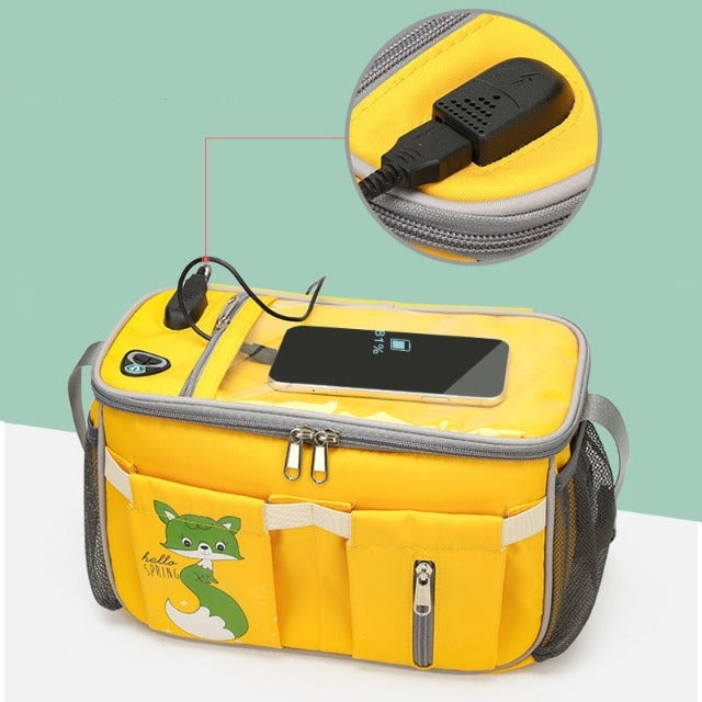 Large yellow stroller diaper bag