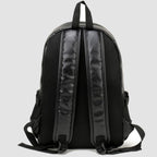 Black leather backpack for men