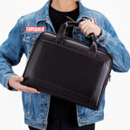 Amblot Professional leather laptop bag with handle
