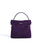 Amblot Purple Small suede purse with clasp