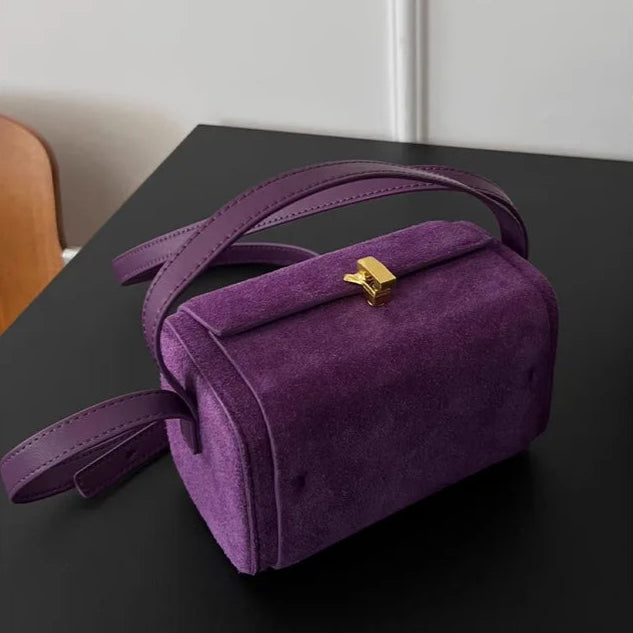 Amblot Purple Suede box purse